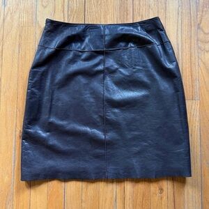Vintage Leather Skirt VS2 size 12 in brown